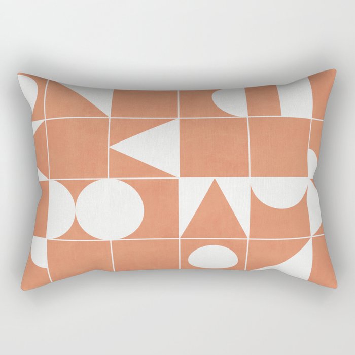 My Favorite Geometric Patterns No.14 - Coral Rectangular Pillow Gallery Image 2