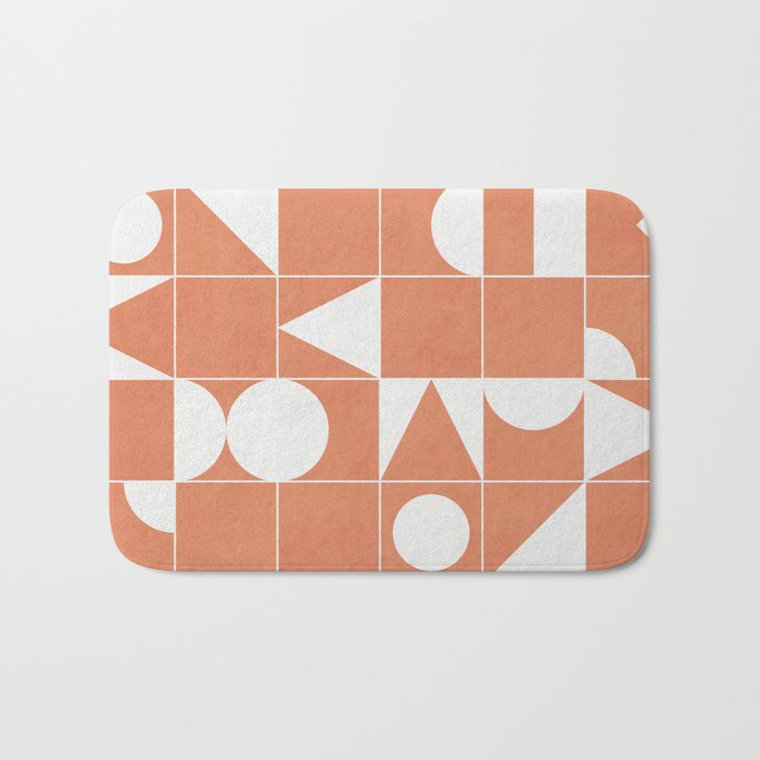 My Favorite Geometric Patterns No.14 - Coral Bath Mat Gallery Image 1