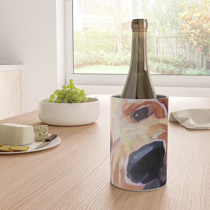 Golden Retriever Puppy Original Oil Painting Wine Chiller Gallery Image 4