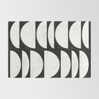 Mid-Century Modern Pattern No.8 - Black and White Rug Gallery Image 2