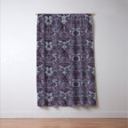 Gothic Halloween Damask - moonlight violet  Window Curtain Gallery Image 3