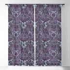 Gothic Halloween Damask - moonlight violet  Window Curtain Gallery Image 5