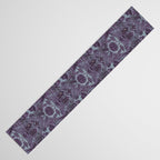 Gothic Halloween Damask - moonlight violet  Table Runner Gallery Image 3