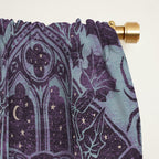 Gothic Halloween Damask - moonlight violet  Window Curtain Gallery Image 2