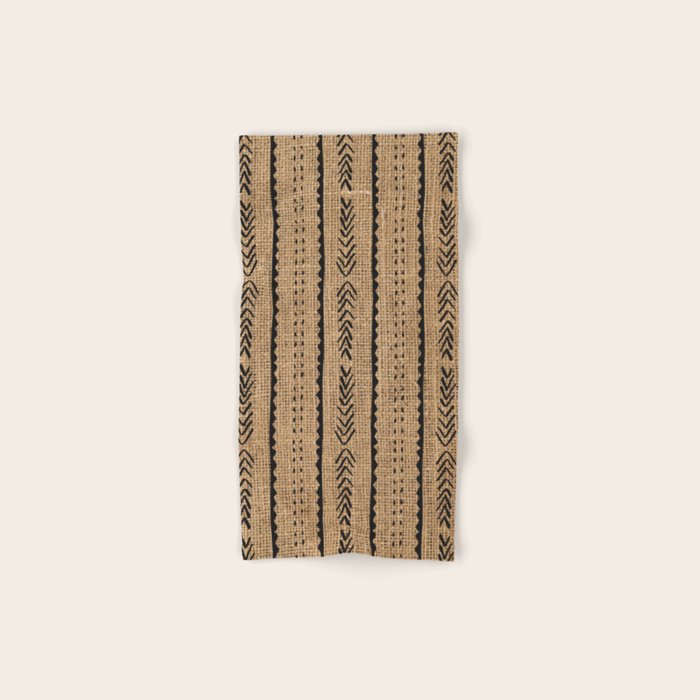 Burlap Mud Cloth Pattern  Bath Towel Gallery Image 1