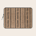 Burlap Mud Cloth Pattern  Laptop Sleeve Gallery Image 1