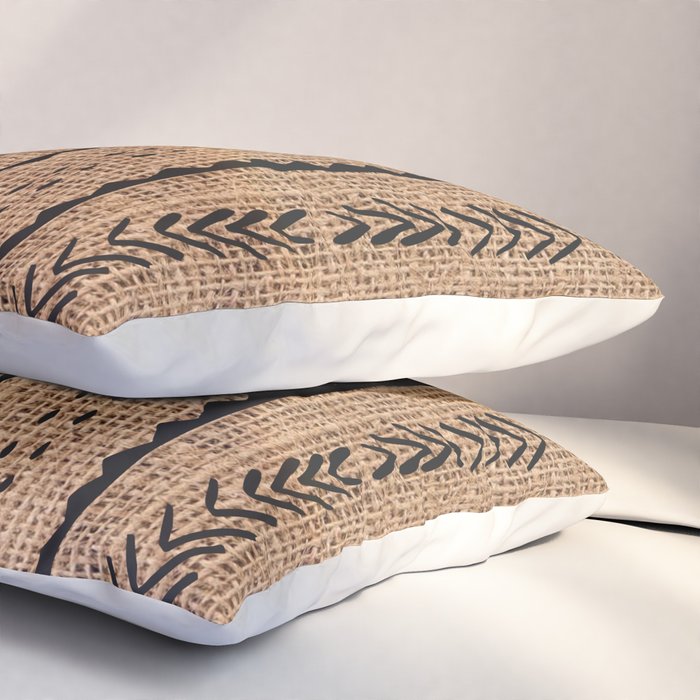 Burlap Mud Cloth Pattern  Pillow Sham Gallery Image 3