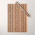 Burlap Mud Cloth Pattern  Wrapping Paper Gallery Image 1