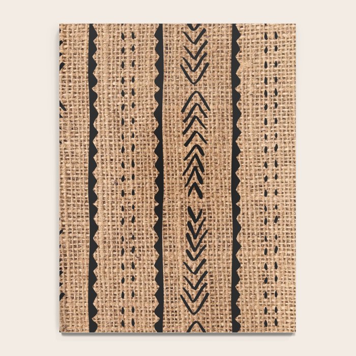 Burlap Mud Cloth Pattern  Notebook Gallery Image 4