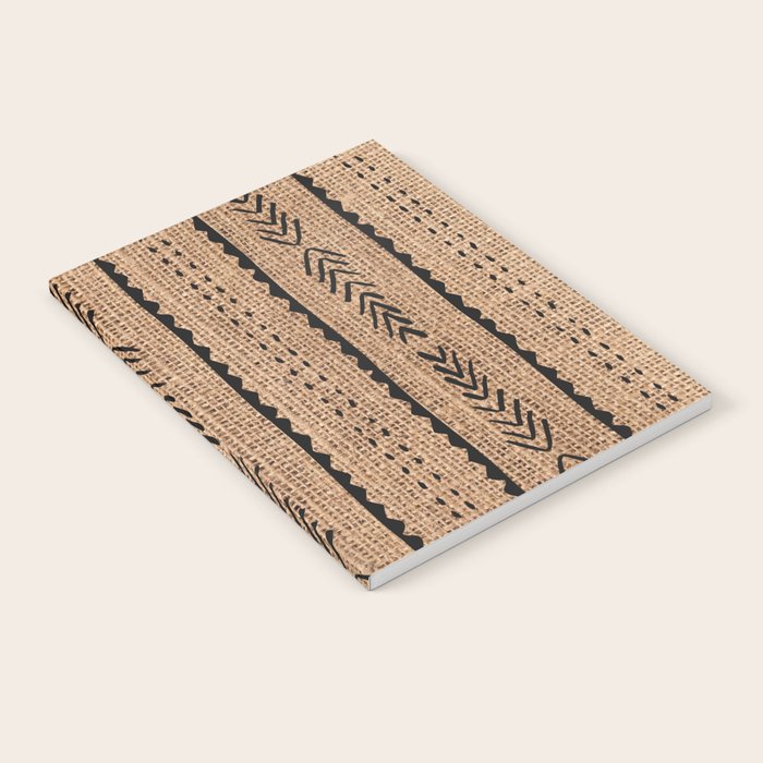 Burlap Mud Cloth Pattern  Notebook Gallery Image 1