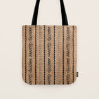 Burlap Mud Cloth Pattern  Tote Bag Gallery Image 1