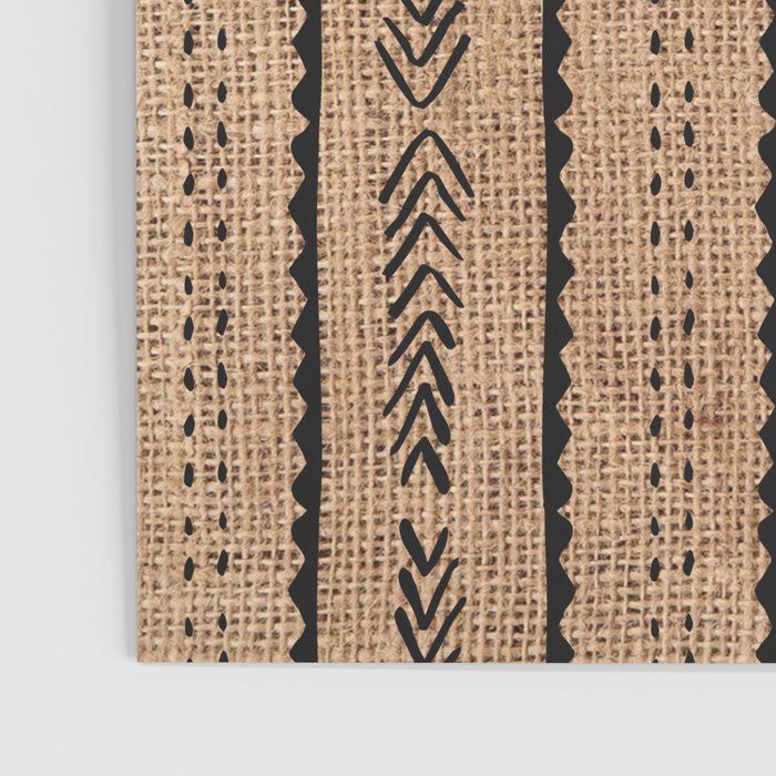 Burlap Mud Cloth Pattern  Poster Gallery Image 3