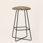 Burlap Mud Cloth Pattern  Stool Gallery Image 1
