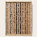 Burlap Mud Cloth Pattern  Serving Tray Gallery Image 1