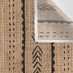 Burlap Mud Cloth Pattern  Wall Tapestry Gallery Image 3