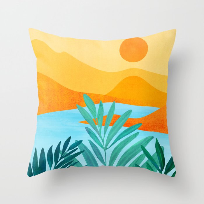 Summer Mountains Landscape Series Throw Pillow Gallery Image 6