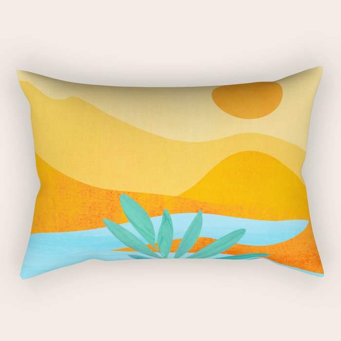 Summer Mountains Landscape Series Rectangular Pillow Gallery Image 2