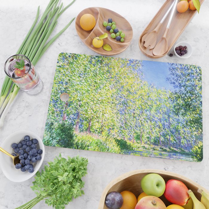 Monet: Bend in the River Epte Cutting Board Gallery Image 2