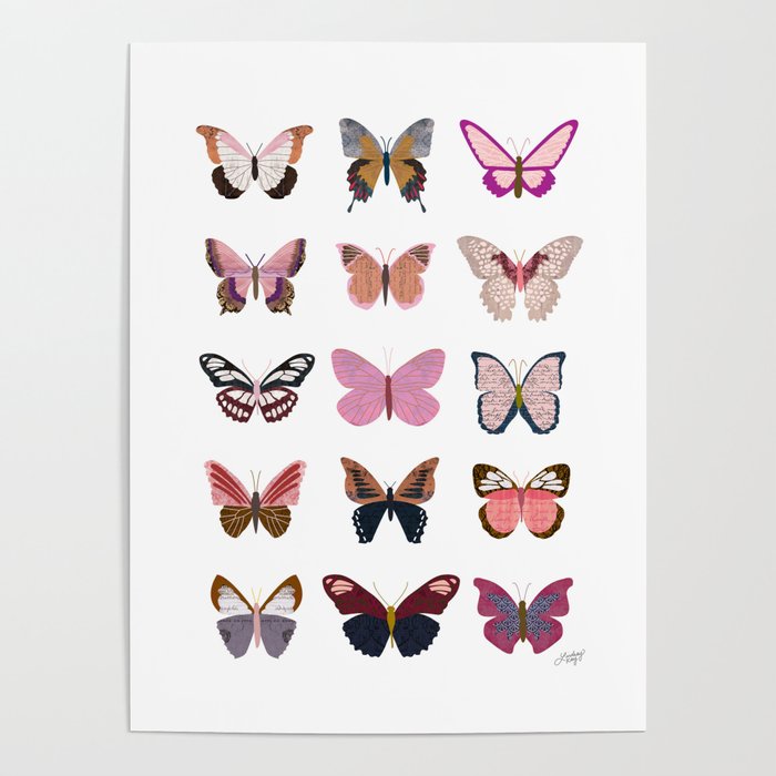Pink Butterflies Poster Gallery Image 4