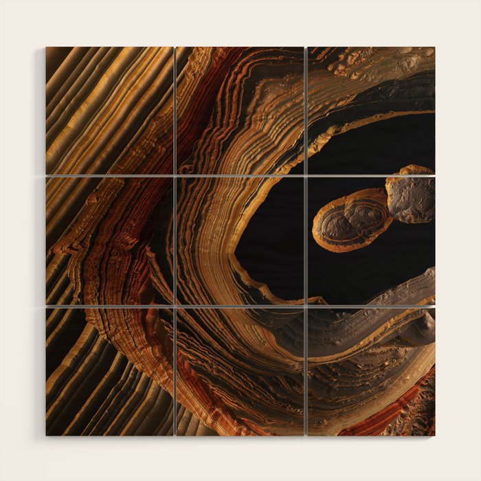 Tiger's Eye Canyon Wood Wall Art Gallery Image 1