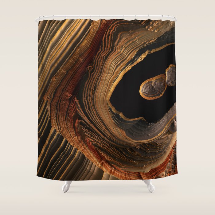 Tiger's Eye Canyon Shower Curtain Gallery Image 1