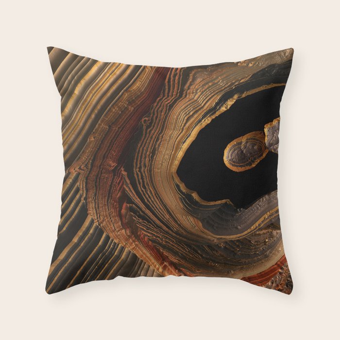 Tiger's Eye Canyon Throw Pillow Gallery Image 1
