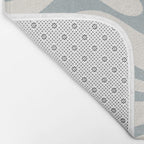 Modern Liquid Swirl Abstract Pattern in Light Blue-Gray and Cream Bath Mat Gallery Image 2
