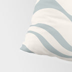 Modern Liquid Swirl Abstract Pattern in Light Blue-Gray and Cream Pillow Sham Gallery Image 4