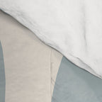 Modern Liquid Swirl Abstract Pattern in Light Blue-Gray and Cream Comforter Gallery Image 4