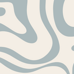 Modern Liquid Swirl Abstract Pattern in Light Blue-Gray and Cream Coffee Mug Gallery Image 2