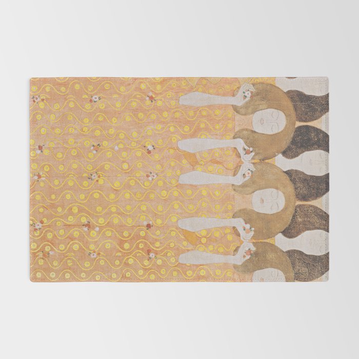 Gustav Klimt - Choir of Angels (Chor Der Paradiesengel) Rug Gallery Image 2