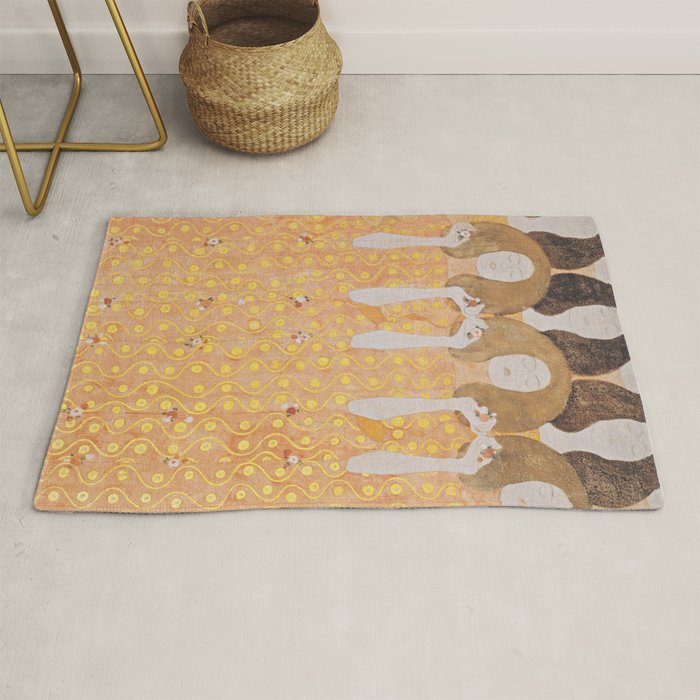 Gustav Klimt - Choir of Angels (Chor Der Paradiesengel) Rug Gallery Image 1