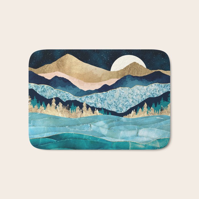 Midnight Ocean Bath Mat Gallery Image 1