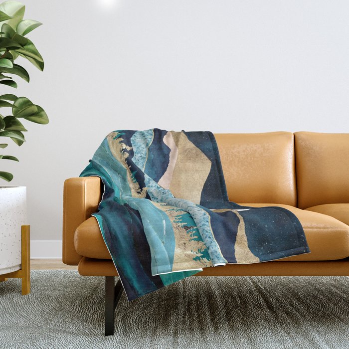Midnight Ocean Throw Blanket Gallery Image 1