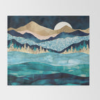 Midnight Ocean Throw Blanket Gallery Image 2