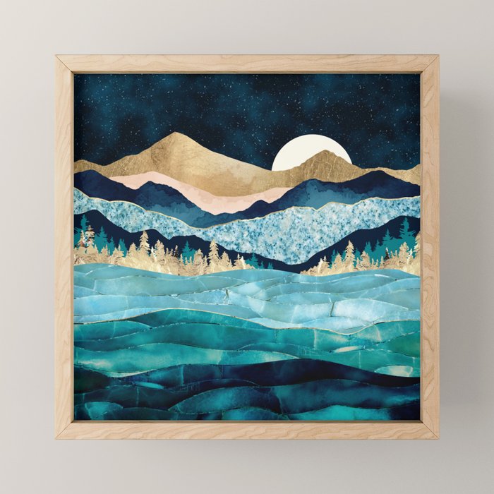 Midnight Ocean Mini Art Print Gallery Image 1
