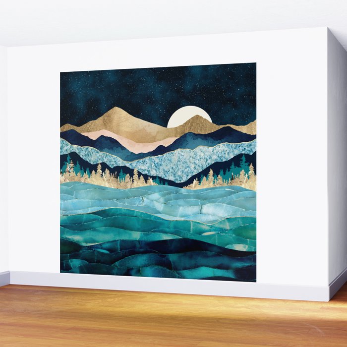 Midnight Ocean Wall Mural Gallery Image 2