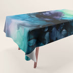 Sweet Pea Pastel Abstract Chaos | Calming Fluid Art Tablecloth Gallery Image 1