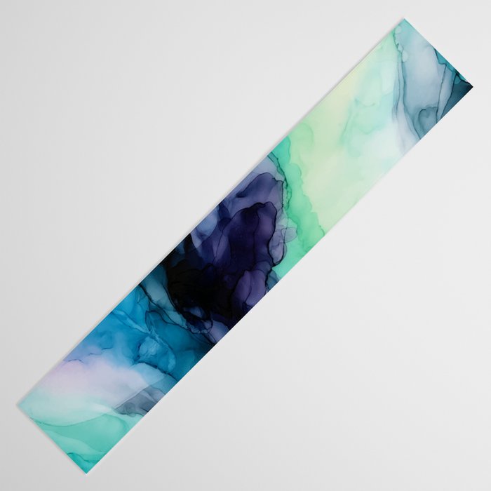 Sweet Pea Pastel Abstract Chaos | Calming Fluid Art Table Runner Gallery Image 3