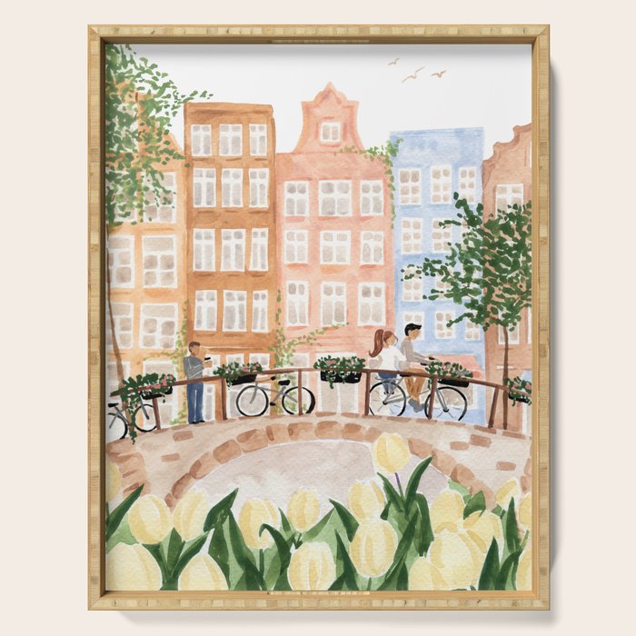 Amsterdam in the Spring Serving Tray Gallery Image 1