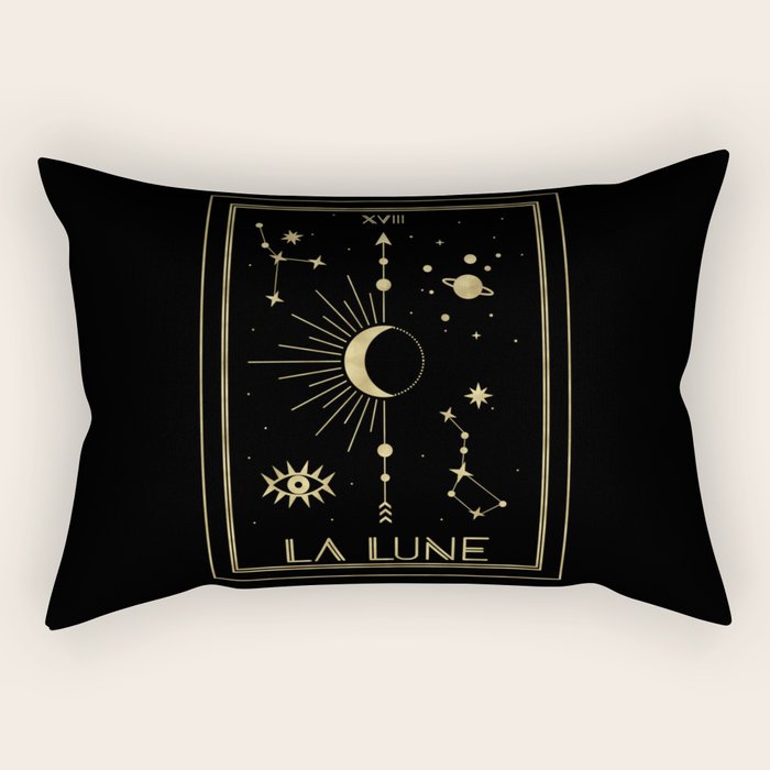The Moon or La Lune Gold Edition Rectangular Pillow Gallery Image 1