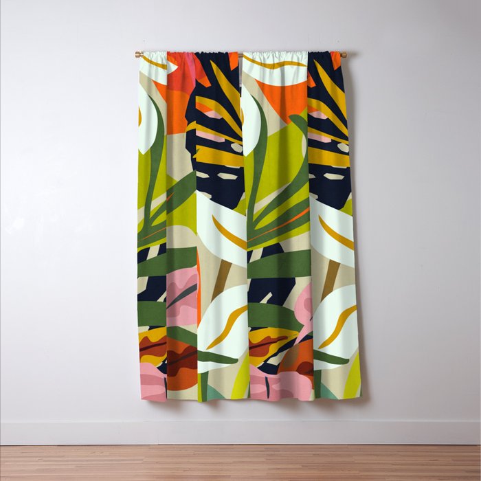 Jungle Abstract 2 Window Curtain Gallery Image 3