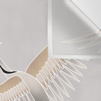traditional Japanese cranes bright illustration Wall Tapestry Gallery Image 3
