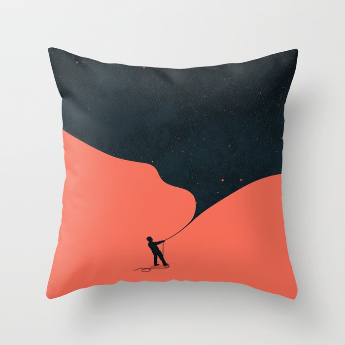 Night fills up the sky Throw Pillow Gallery Image 6