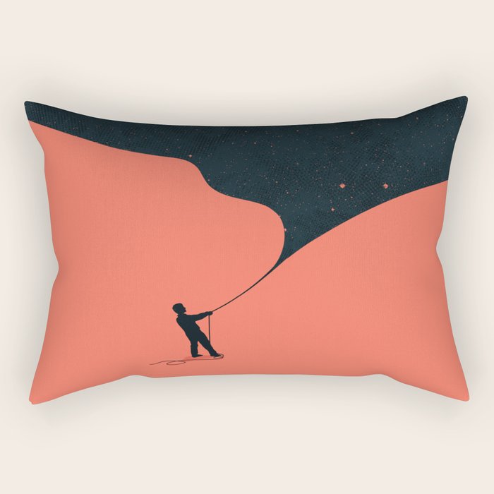 Night fills up the sky Rectangular Pillow Gallery Image 1