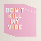 Don't Kill My Vibe Quote Wrapping Paper Gallery Image 3