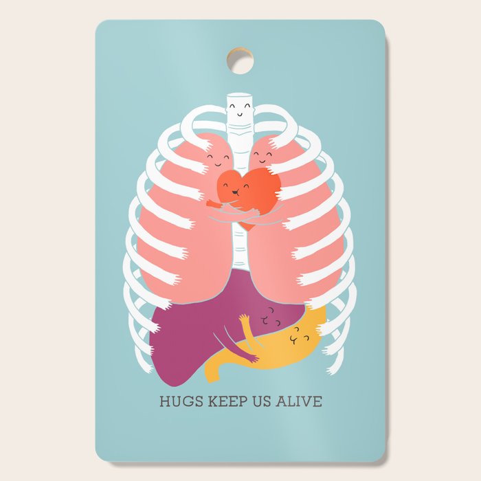 Hugs keep us alive Cutting Board Gallery Image 1