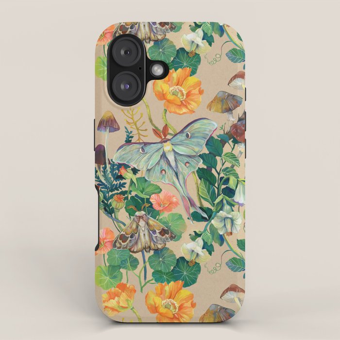 Floral Luna Moth iPhone Case Gallery Image 1