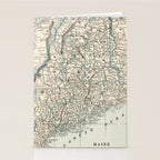 Vintage Map of Maine (1893) Stationery Card Gallery Image 2