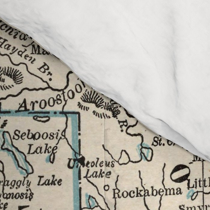 Vintage Map of Maine (1893) Comforter Gallery Image 4